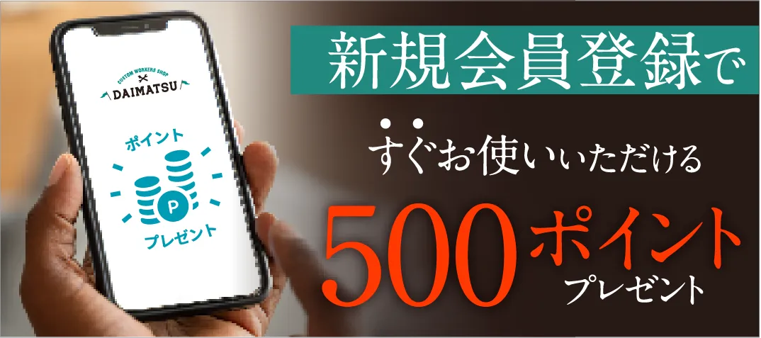 新規会員登録で500ポイントプレゼント