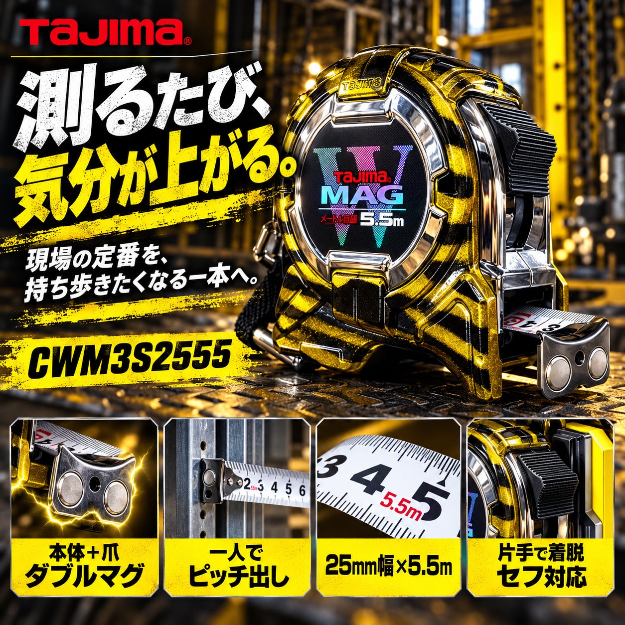 ワークショップ駒提供】タジマ CWM3S2555 セフG3ゴールド ダブルマグ25
